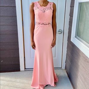 Salmon pink coktail dress